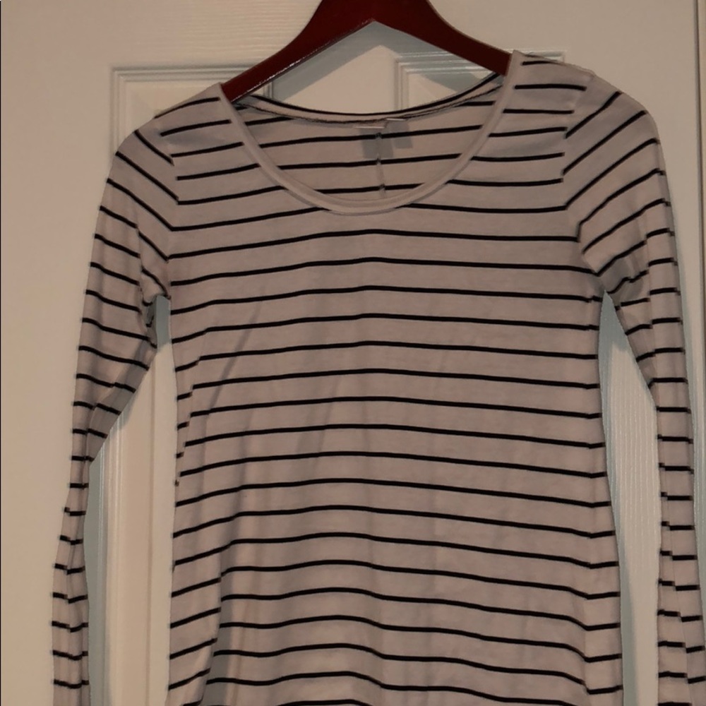 Size XS BP Long Sleeve Black & White Striped Shirt